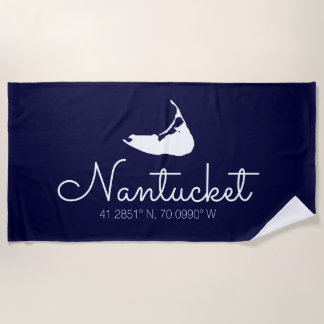 Toalha De Praia Nantucket Island Beach Towel Script