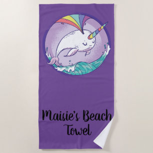 Toalha De Praia Narwhal mágico