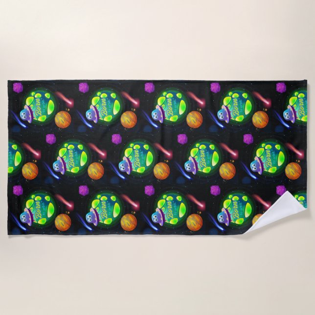 Toalha De Praia Nascer para órbita (Frente)