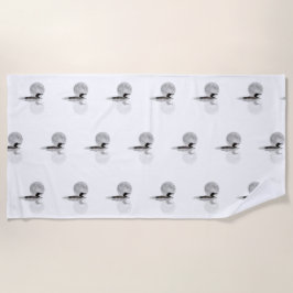 Toalha De Praia Natações De Lua Na Torre Da Praia