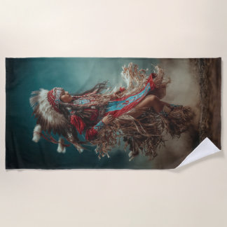 Toalha De Praia Native American Dancer Beach Towel