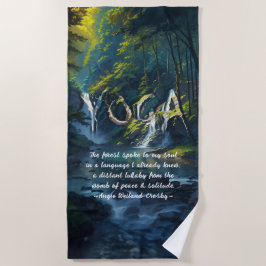 Toalha De Praia Nature Forest YOGA Texto oculto Cotações principai