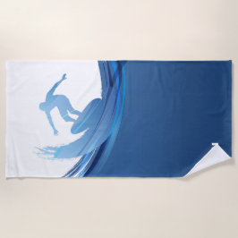 Toalha De Praia Náutica Chic do Nome Personalizado