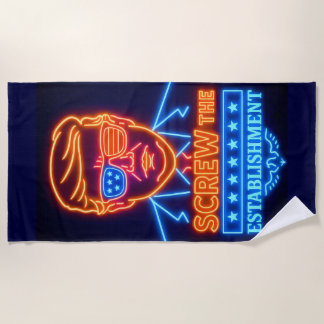 Toalha De Praia Neon Trump Dane-se o Estabelecimento Beach Towel