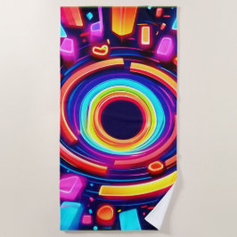 Toalha De Praia Neon Vortex Odyssey