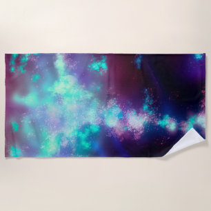 Toalha De Praia Night Sky - Luzes de Neon