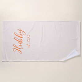 Toalha De Praia Noiva Lua de Mel Personalizado Casal Marido Mulher