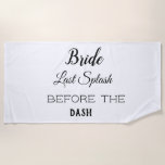 Toalha De Praia Noiva Para Ser Preta Branca Despedida de Solteira<br><div class="desc">Toalha de Praia Noiva Para Ser Preta Branca Despedida de Solteira Personalizada</div>