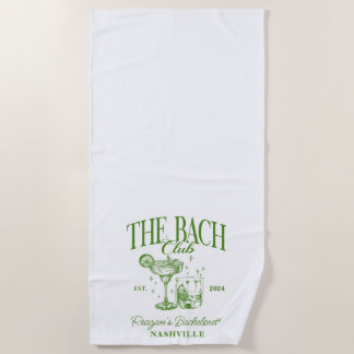 Toalha De Praia Noiva Personalizada Cocktail Retro Verde