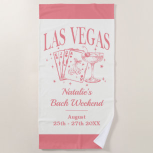 Toalha De Praia Noiva Personalizada e Damas de Honra Las Vegas Des
