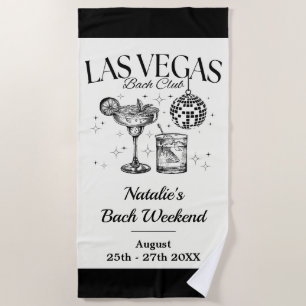 Toalha De Praia Noiva Personalizada e Damas de Honra Las Vegas Des
