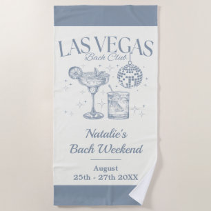 Toalha De Praia Noiva Personalizada e Damas de Honra Las Vegas Des
