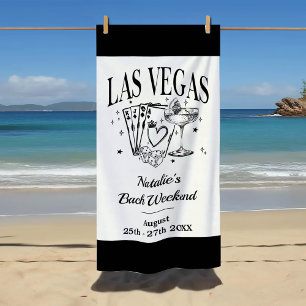 Toalha De Praia Noiva Personalizada e Damas de Honra Las Vegas Des