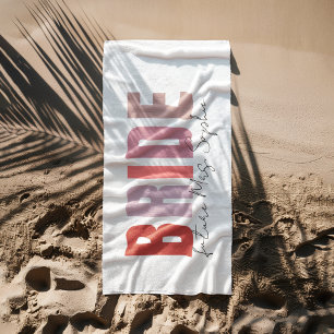 Toalha De Praia Noiva Personalizada   Futura Sra. Nome Personaliza