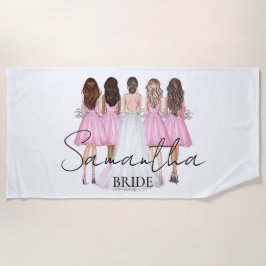 Toalha De Praia Noiva Personalizada Presente Nome Personalizado