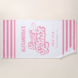 Toalha De Praia Noiva Splash Rosa