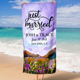 Toalha De Praia Noivado presente, noiva e Recem casados de present
