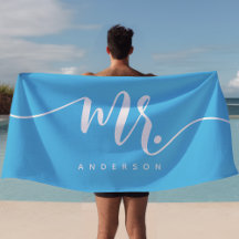 Noivo Recém-Casado Azul e Branco Personalizado