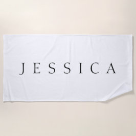 Toalha De Praia Nome Clássico (ou palavra)