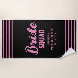 Toalha De Praia Nome da Equipe da Noiva Despedida de Solteira Chá 