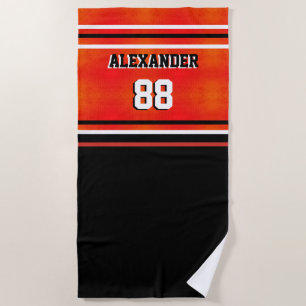 Toalha De Praia Nome de basquete e Jersey Number Beach Towel