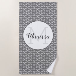 Toalha De Praia Nome do Artesanato da máquina de costura / Escuro 