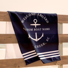 Nome do Barco Personalizado Moderno Bem-vindo a Bo