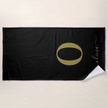 Nome do Script Monograma Preto Personalizado E Dou