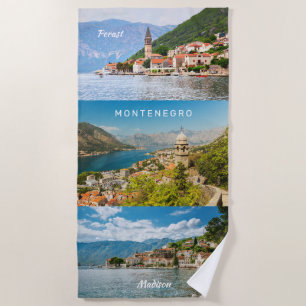 Toalha De Praia Nome e texto personalizados Montenegro
