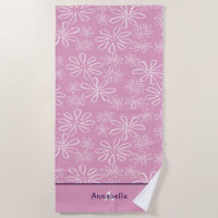 Nome Feminino e Padrão de Porta Floral Rosa e Esca