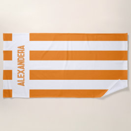 Toalha De Praia Nome Festa de Despedida de Solteira Laranja
