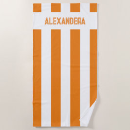 Toalha De Praia Nome Festa de Despedida de Solteira Laranja