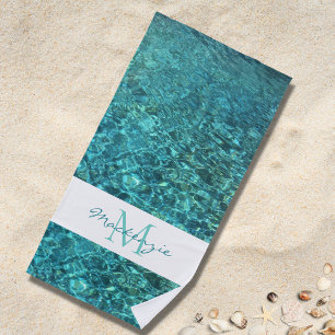 Toalha De Praia Nome Monograma Water Beach Towel