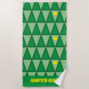 Toalha De Praia Nome Personalizado de Praia de Green Beach Towel