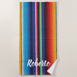 Toalha De Praia Nome Personalizado do Sunset Beach Surfing