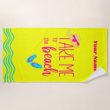 Nome Personalizado Feriado de Verão Amarelo