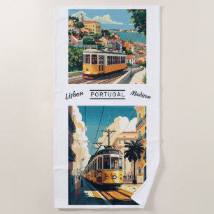 Toalha De Praia Nome Personalizado Lisboa Portugal