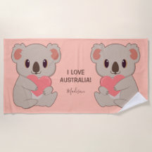 Nome Personalizado, Texto e Cor Amor Koala