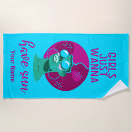 Toalha De Praia Nome Personalizado Torre de Verão Colorida Vibrant