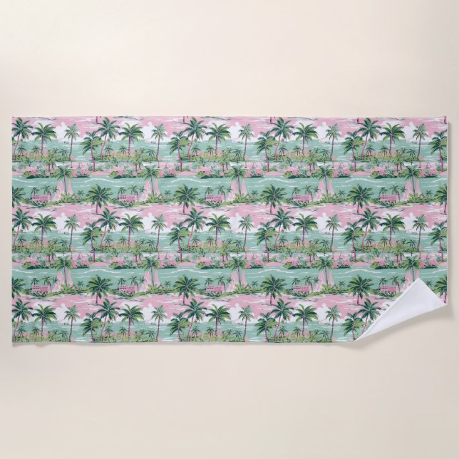 Toalha De Praia Nos Trópicos, Todo Dia Sente-se Como Um Feriado (Frente)