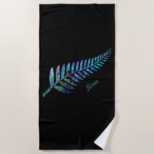 TOALHA DE PRAIA NOVA ZEALAND FERN PAUA PERSONALIZADA