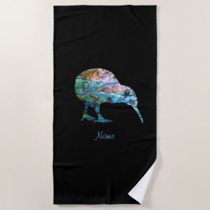 TOALHA DE PRAIA NOVA ZEALAND KIWI PAUA PERSONALIZADA