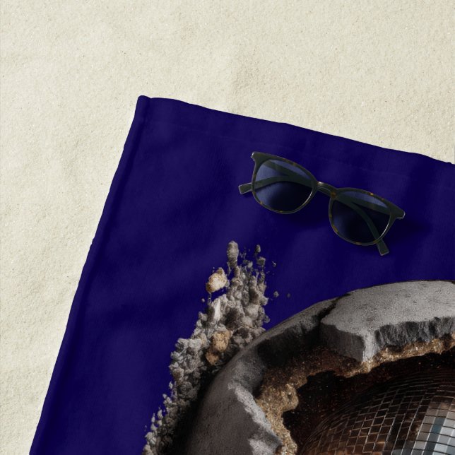 Toalha De Praia Núcleo do Disco Planeta - A Terra quebra no Modo d (In Situ)