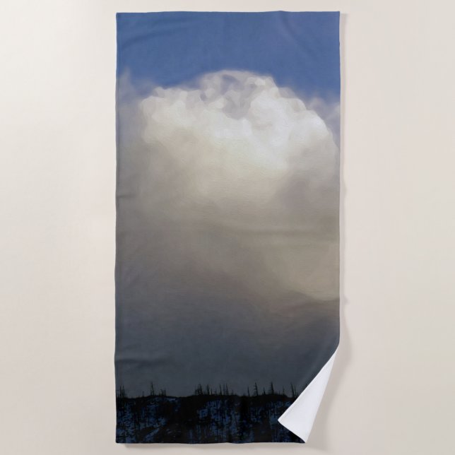 Toalha De Praia Nuvens sobre a Cordilheira (Frente)