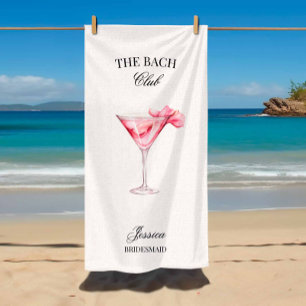 Toalha De Praia O Bach Club Pink Cocktail Despedida de Solteira