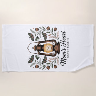 Toalha De Praia O Coração da Mãe Nunca Dorme
