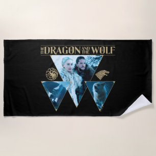 Toalha De Praia O Dragão e o Wolf Daenerys e Jon Graphic
