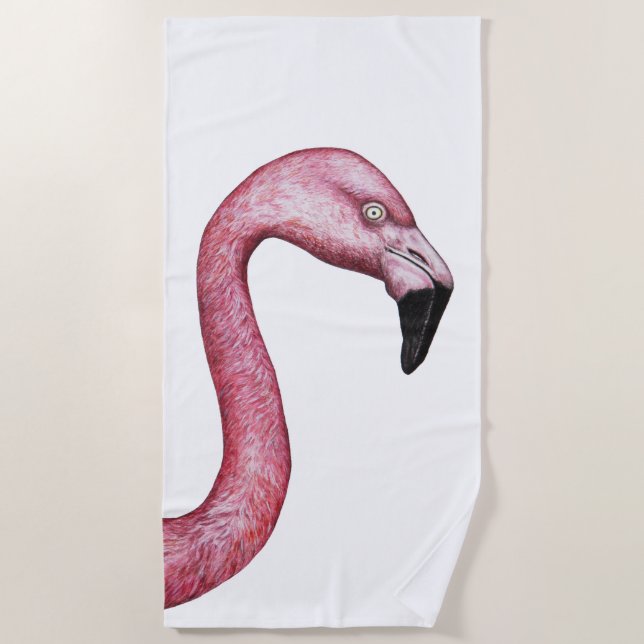 Toalha De Praia O Flamingo (Frente)
