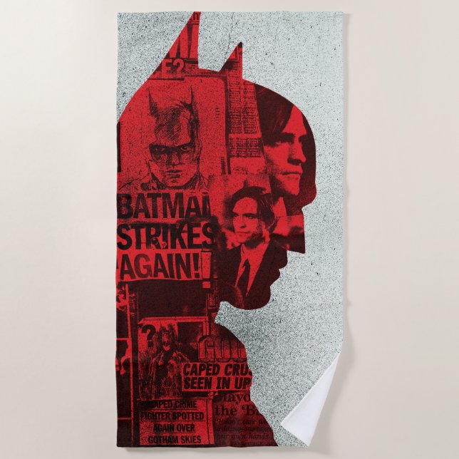 Toalha De Praia O jornal Batman Silhouette (Frente)