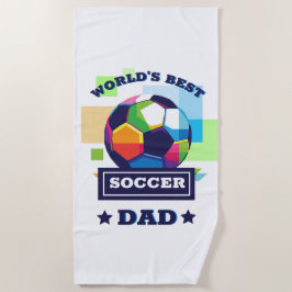 Toalha De Praia O melhor Pai de futebol do mundo | Presente de Dia